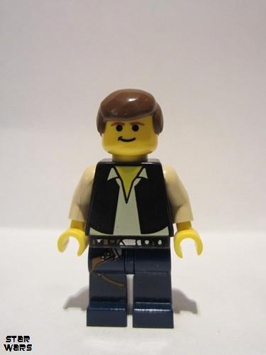 lego 2004 mini figurine sw0111 Han Solo Printed blue legs, black vest 