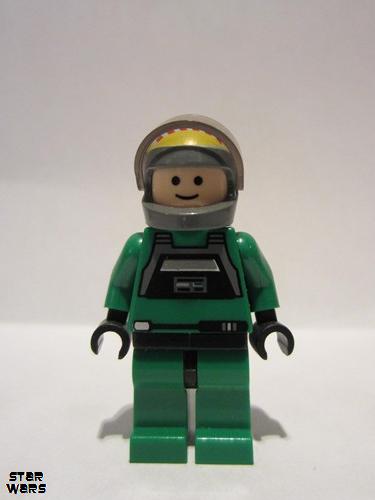 lego 2006 mini figurine sw0031a Rebel Pilot A-wing Light Nougat 