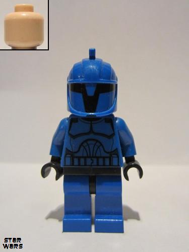 lego 2010 mini figurine sw0244a Senate Commando Plain Light Nougat Head 