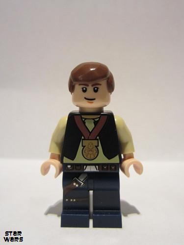 lego 2011 mini figurine sw0356 Han Solo CelebrationPrinted blue legs 