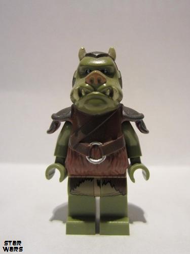 lego 2012 mini figurine sw0405 Gamorrean Guard Olive Green, Detailed 