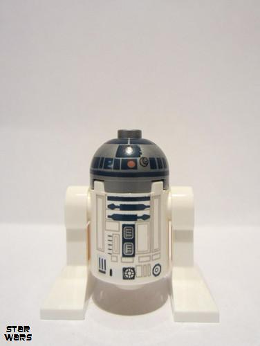 lego 2014 mini figurine sw0527 R2-D2 Astromech Droid, Flat Silver Head, Red Dots and Small Receptor 