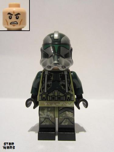 lego 2014 mini figurine sw0528 Commander Gree Gray Lines on Legs 