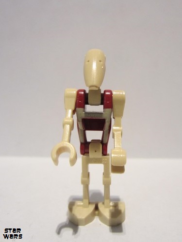 Battle Droid with Red Torso and One Straight Arm with Solid Insignia - LEGO  Star Wars Minifigs SW0600
