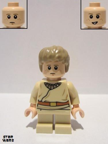 Hair & Helmet Star Wars Minifigure Lego Anakin Skywalker 7877 Short Legs 