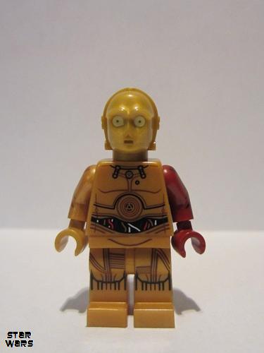 lego 2015 mini figurine sw0653 C-3PO Dark Red Arm 