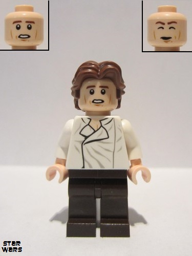 lego 2017 mini figurine sw0823 Han Solo Dark Brown Legs 