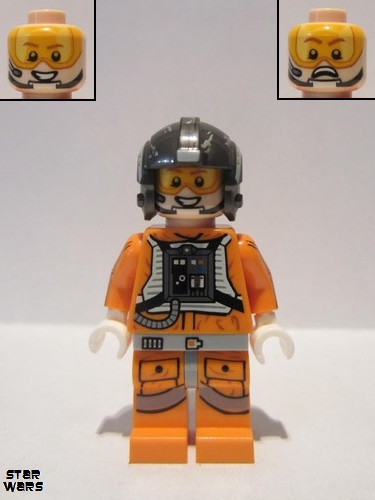 lego 2017 mini figurine sw0826 Snowspeeder Pilot Zev Senesca Black Helmet 