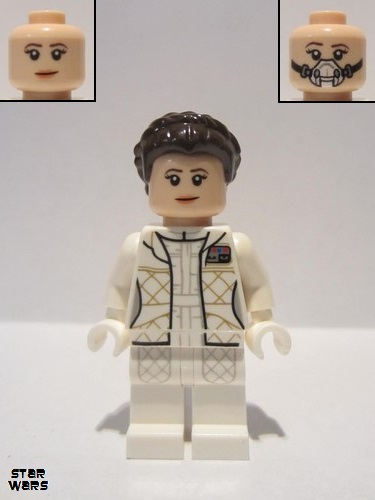 lego 2017 mini figurine sw0878 Princess Leia Hoth Outfit, French Braid Hair, Decorated Legs 