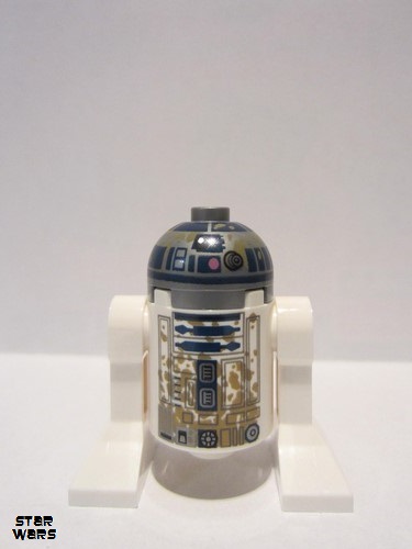 lego 2018 mini figurine sw0908 R2-D2 Astromech Droid, Dirt Stains on Front 