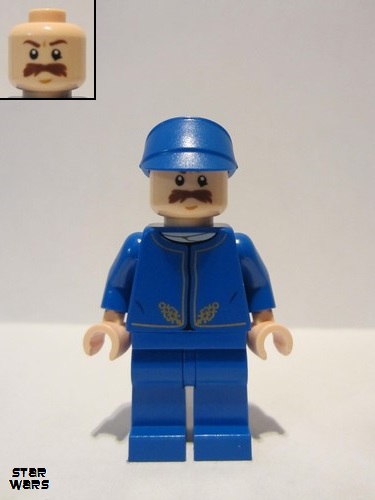 lego 2018 mini figurine sw0975 Bespin Guard Light Nougat Head, Detailed Gold Trim, Moustache 