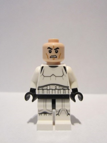 lego 2019 mini figurine sw0997b Stormtrooper Dual Molded Helmet, Gray Squares on Back 