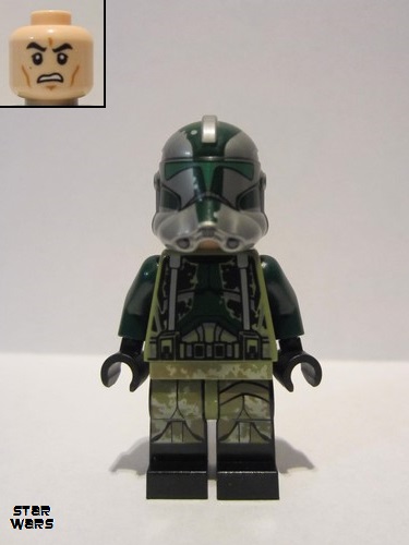 lego 2019 mini figurine sw1003 Clone Commander Gree