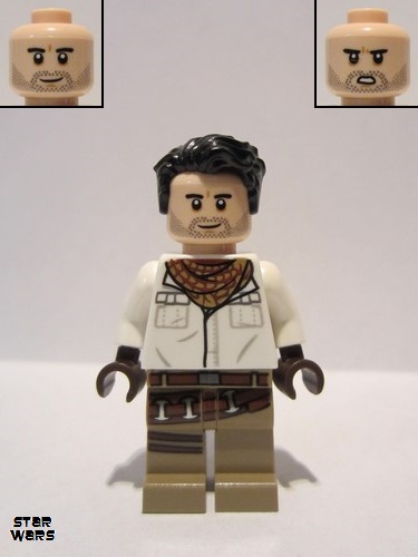 lego 2019 mini figurine sw1049 Poe Dameron White Shirt 