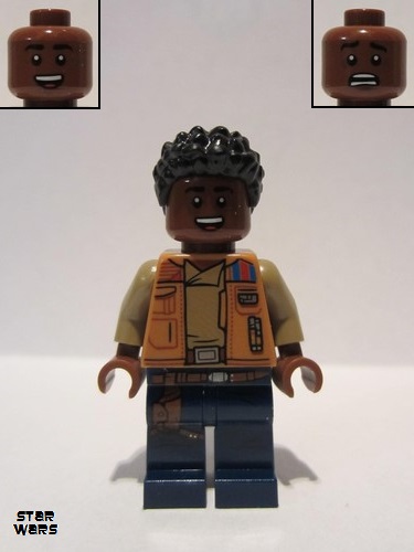 lego 2019 mini figurine sw1066 Finn Medium Nougat Jacket and Dark Blue Legs with Holster 