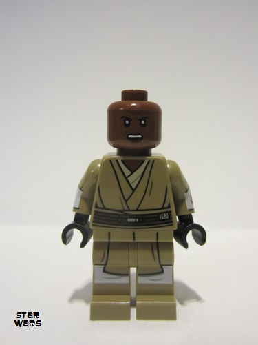 lego 2022 mini figurine sw1205 Mace Windu Dark Tan Legs, Open Mouth, Printed Arms 