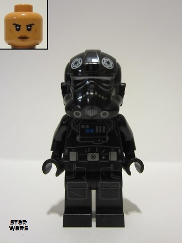 lego 2023 mini figurine sw1260 Imperial TIE Fighter / Interceptor Pilot Female, Nougat Head 