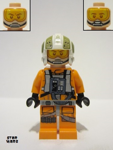 lego 2023 mini figurine sw1279 Dutch Vander Rebel Pilot Y-wing (Jon 'Dutch' Vander, Gold Leader) - Printed Legs 