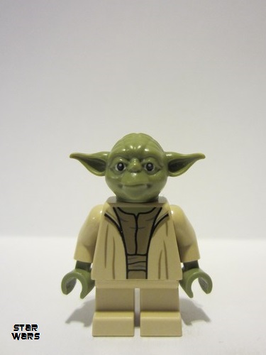 lego 2023 mini figurine sw1288 Yoda Olive Green, Open Robe with Small Creases 