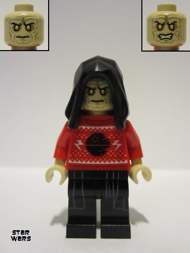 lego 2023 mini figurine sw1297 Emperor Palpatine Holiday Sweater 