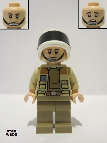 lego 2024 mini figurine sw1328 Captain Antilles Dark Tan Shirt, Large Rank Badge 