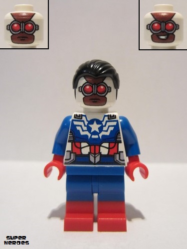 lego 2015 mini figurine sh208 All New Captain America - Sam Wilson