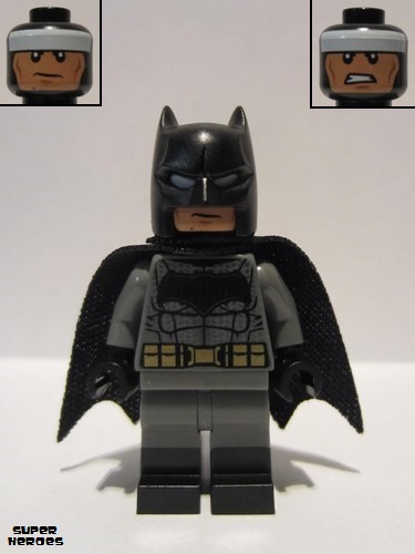 lego 2016 mini figurine sh0218 Batman Dark Bluish Suit, Gold Belt, Black Hands, Spongy Cape, Large Bat Logo 