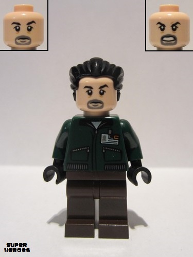 lego 2016 mini figurine sh0223 LexCorp Henchman 2 Brown Legs 