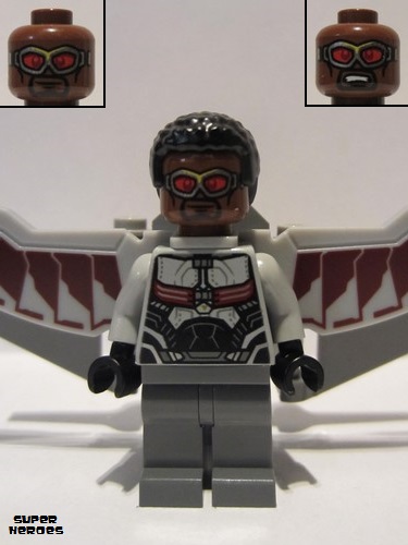 lego 2016 mini figurine sh0261 Falcon Light Bluish Gray and Dark Red Wings 