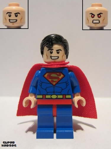 lego 2016 mini figurine sh0300 Superman Red Eyes on Reverse, Spongy Soft Knit Cape 