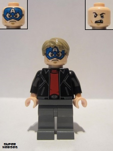 lego 2017 mini figurine sh0422 Masked Robber Blue Mask, Red Shirt 