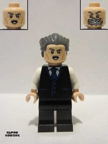 lego 2021 mini figurine sh0710 J. Jonah Jameson Vest with Striped Tie, Swept Back Hair 