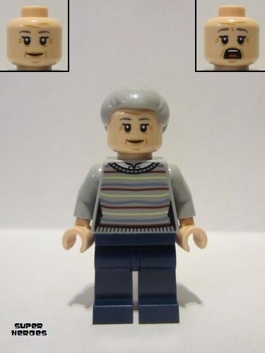 lego 2021 mini figurine sh0721 Aunt May Light Bluish Gray Sweater 