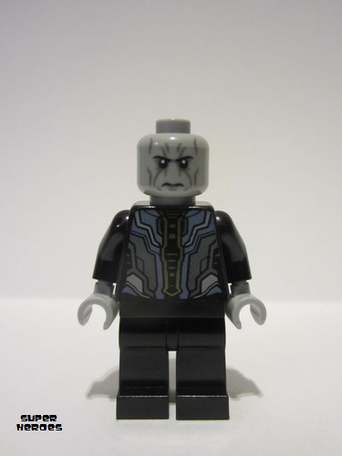 lego 2022 mini figurine sh827 Ebony Maw Light Bluish Gray Head 