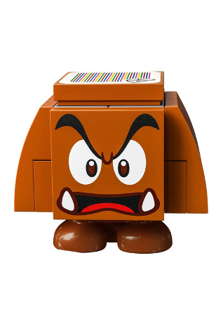 lego 2022 mini figurine mar0115 Goomba Angry, Open Mouth 