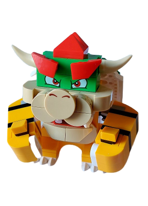 lego 2022 mini figurine mar0121 Bowser Tan Tile, Round 1 x 2 Half On Nose 