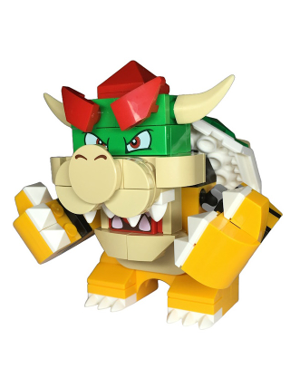 lego 2024 mini figurine mar0179 Bowser White Claws (Slope 45 1 x 1 x 2/3 Quadruple Convex Pyramid) 