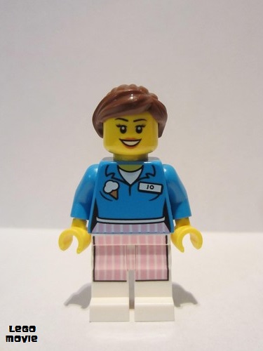 lego 2014 mini figurine tlm085 Ice Cream Jo Reddish Brown Hair 