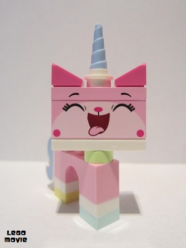 lego 2019 mini figurine tlm126b Unikitty Eyes Closed, Smile with Tongue Out 