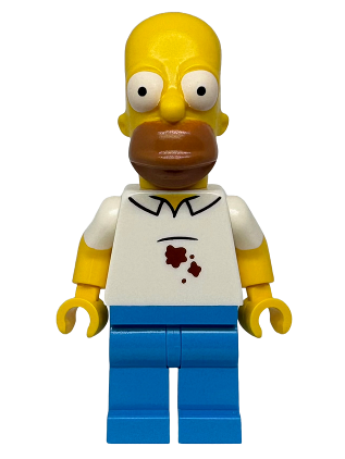 lego 2025 mini figurine sim043 Homer Simpson Stain on Shirt 