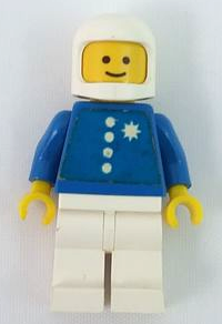 lego 1978 mini figurine env001 Coast Guard Pilot White Classic Helmet, Torso Sticker with 4 Buttons and Badge 