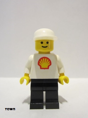 lego 1983 mini figurine shell003 Shell Classic - Black Legs, White Cap 