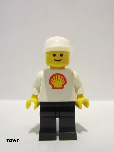 lego 1983 mini figurine shell003 Shell Classic - Black Legs, White Cap 