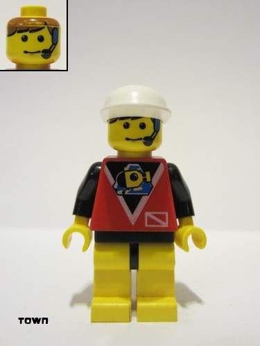LEGO Kopfbedeckung Helm 2446px5 schwarz Rennfahrer Flamme 4586 4595  2 Stück 