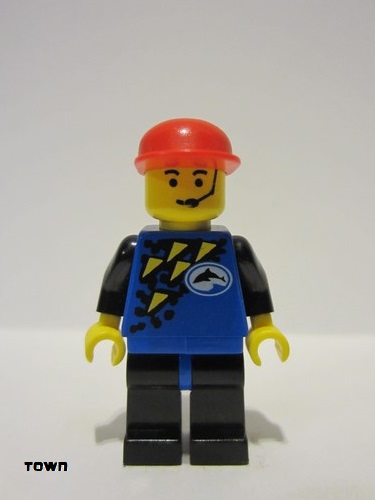 lego 1997 mini figurine div013 Divers Blue, Red Cap 