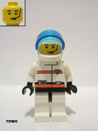 lego 1998 mini figurine rsq008a Res-Q 3 Helmet with Trans-Dark Blue Visor 