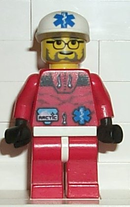 lego 2000 mini figurine arc009 Arctic Red, Medic 