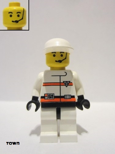 lego 2000 mini figurine rsq011 Res-Q 3 White Cap 