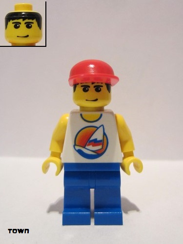 lego 2005 mini figurine par057 Surfboard on Ocean