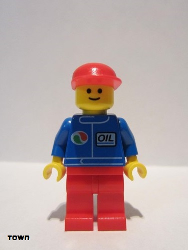 lego 2006 mini figurine oct050 Octan Blue Oil, Red Legs, Red Cap 